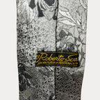 Roberto Scala Silver Floral Necktie 9.5 cm
