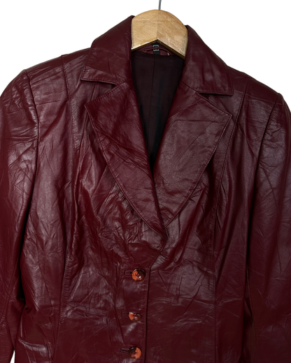 Vintage Genuine Leather Women's Jacket - Medium