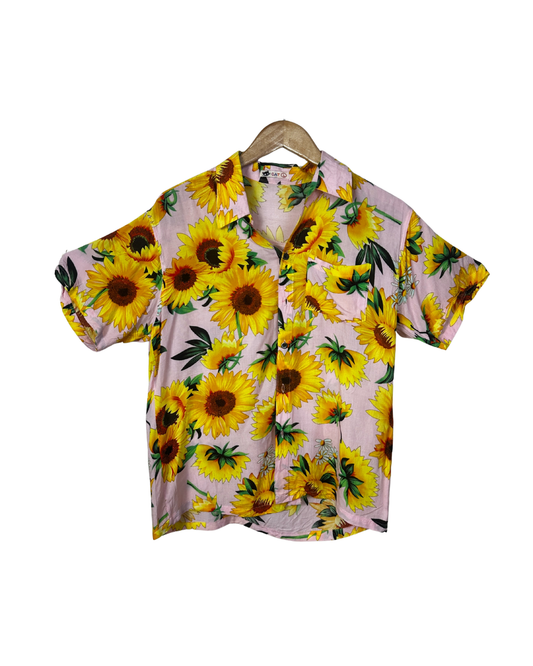 Sunflower Pattern Shirt - Large