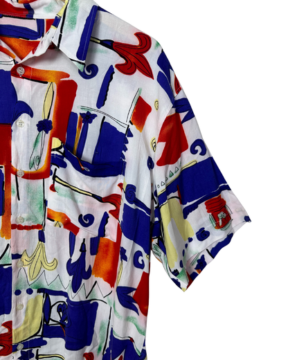 Abstract Print Shirt 2XL
