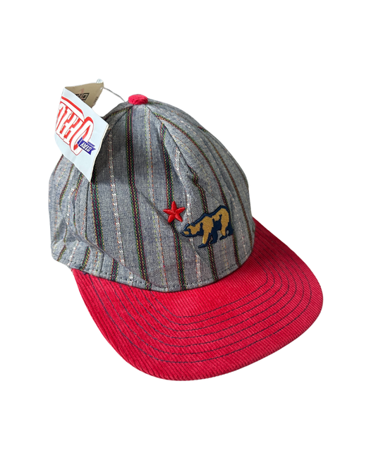 Official Crown of Laurel Cap –California Bear Striped Corduroy (NWT)