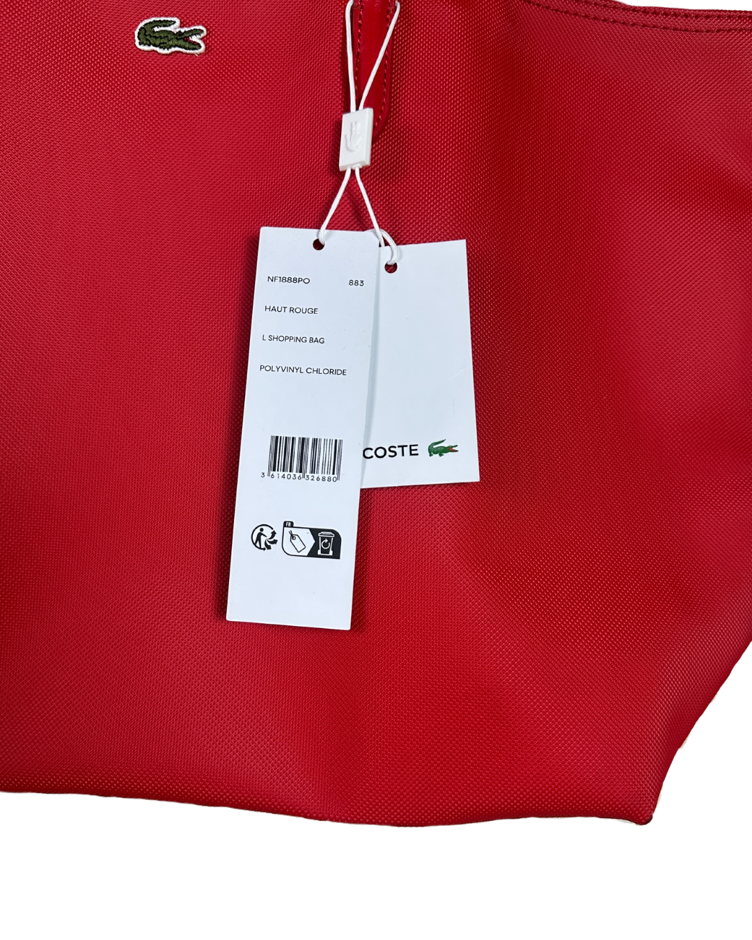 Lacoste Women's Large L.12.12 Concept Tote Bag -  New with Tags