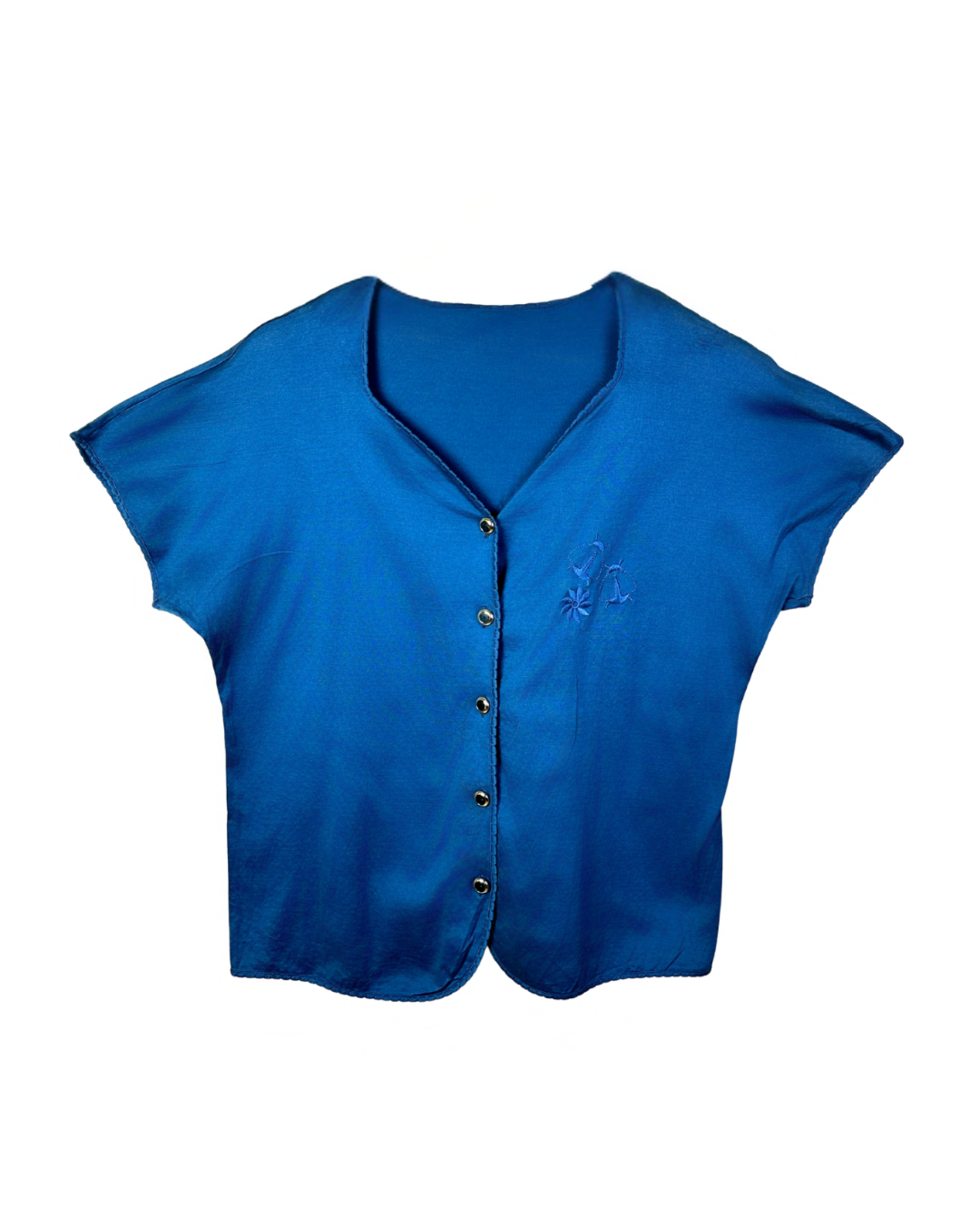 Vintage Blouse with Embroidered Detail - Women's medium