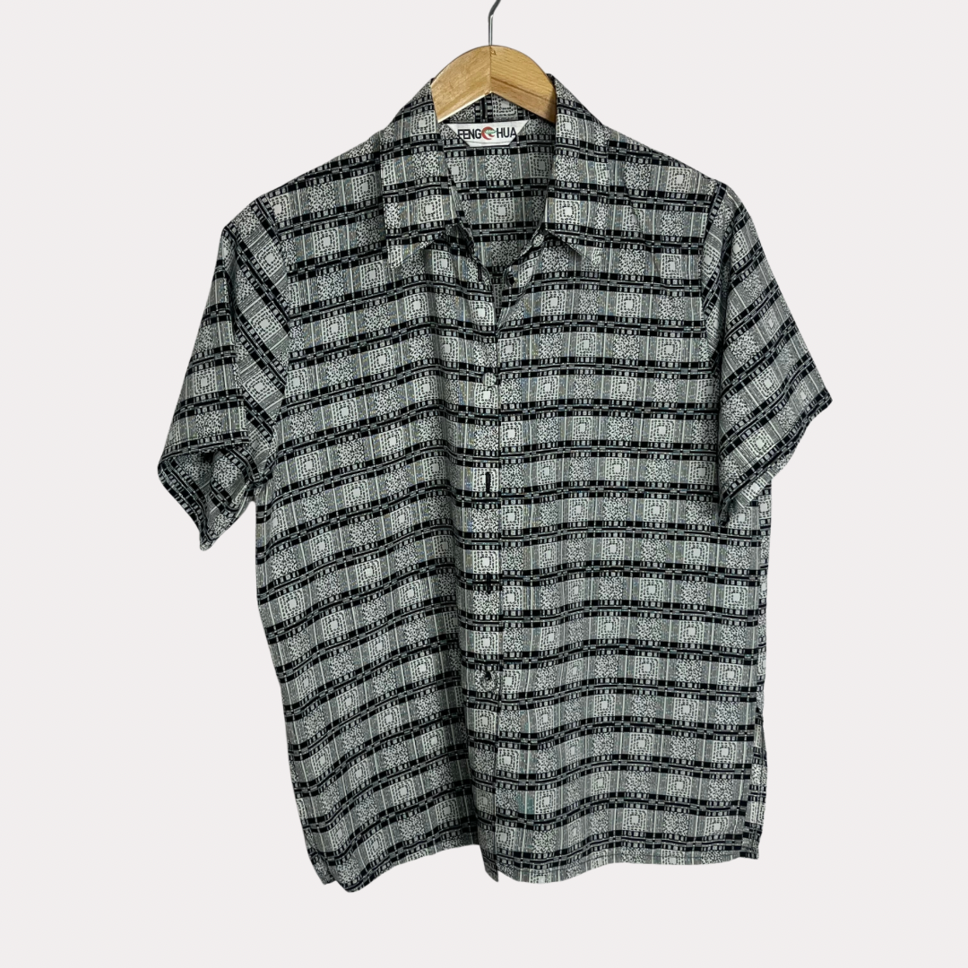 Feng Hua Squared Patterns Shirts Medium