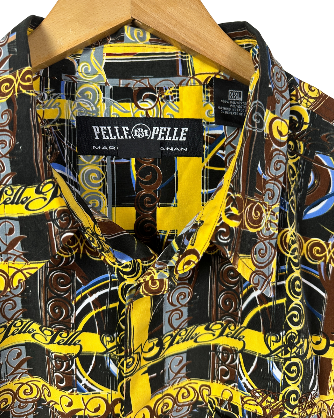 Pelle Pelle Swirl Pattern Oversized Shirt 2XL