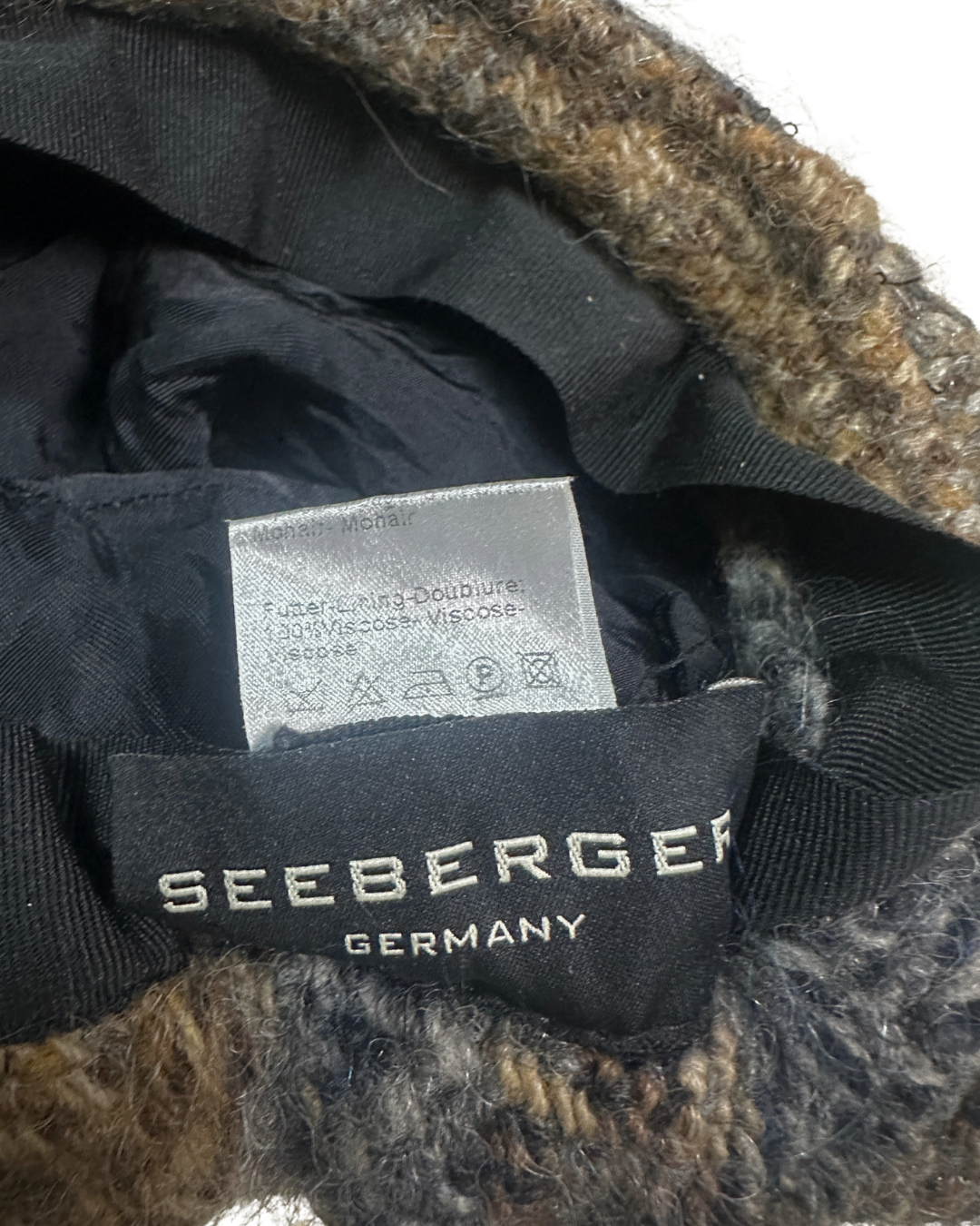 Seeberger Germany Mohair Plaid Flat Cap