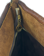 Vintage Y2K Hair-On Cowhide & Kilim Tapestry Shoulder Bag