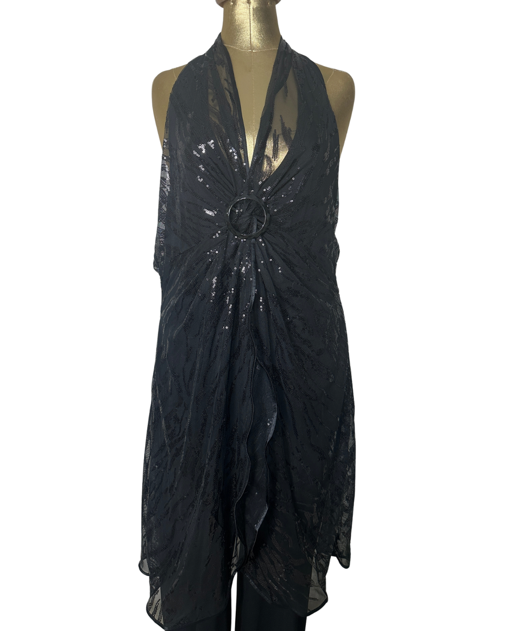 NWT By Juliene Mcdonald Sequin Backless Jumpsuit - Size 18