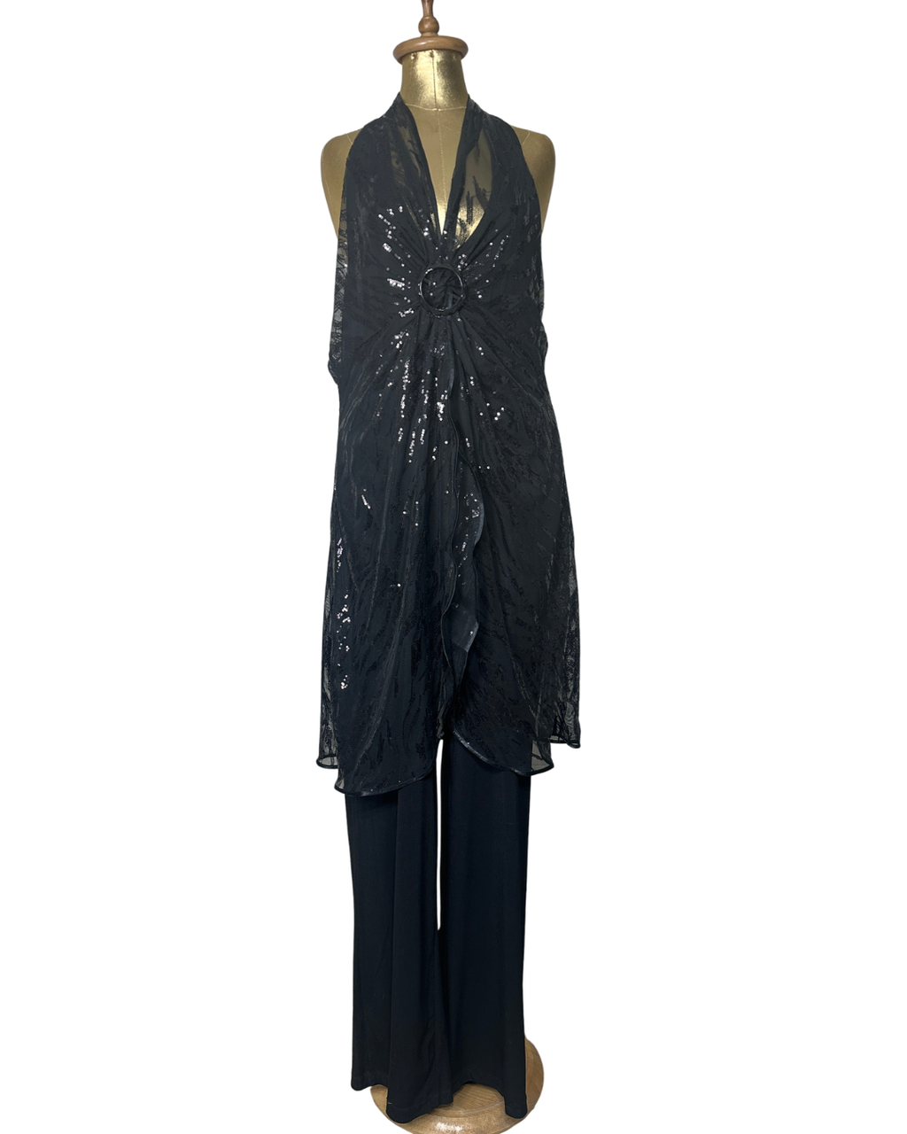 NWT By Juliene Mcdonald Sequin Backless Jumpsuit - Size 18