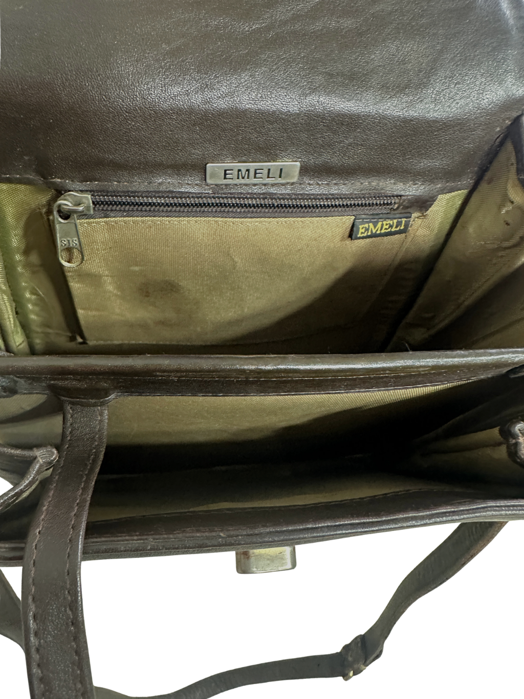 Classic Dark Brown Leather Top-Handle Bag