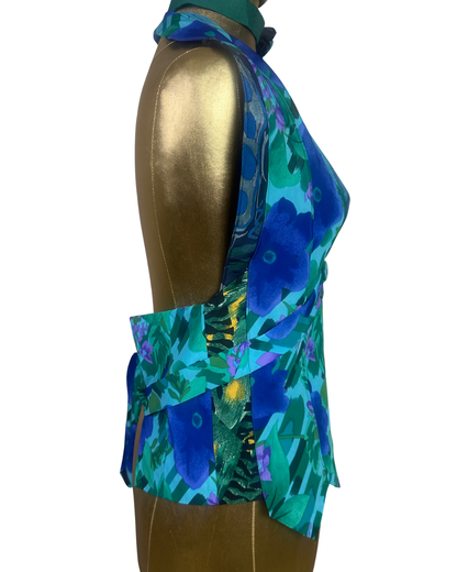 Handmade Upcycled Tie Vest Top & Choker