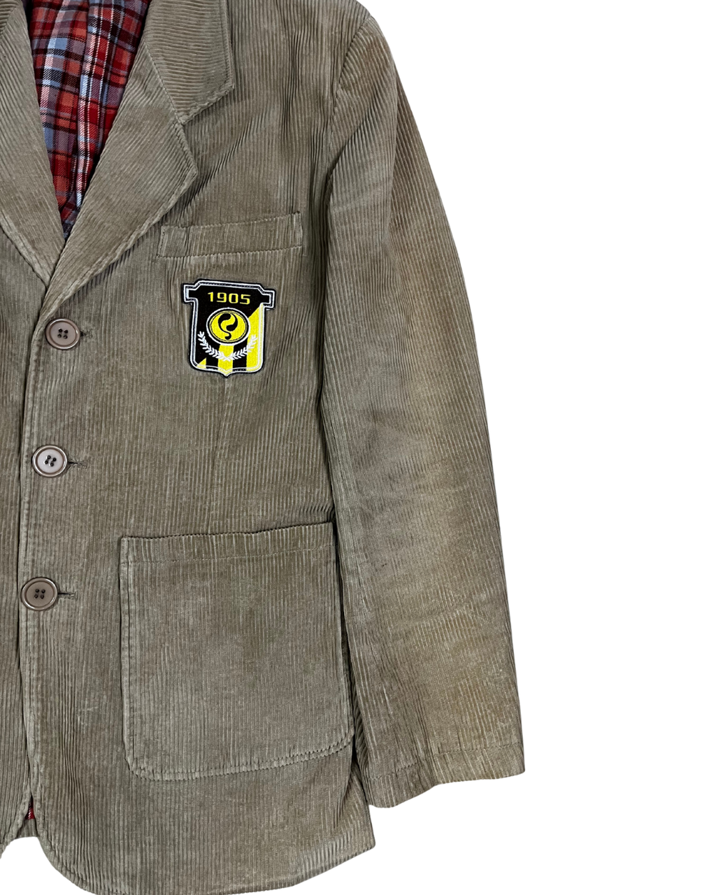 Vintage Quick Beige Corduroy Patch Blazer