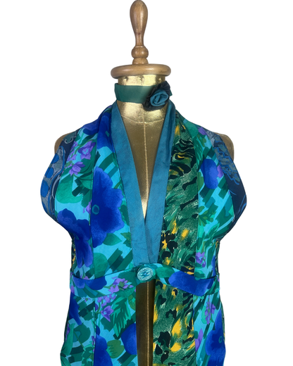 Handmade Upcycled Tie Vest Top & Choker