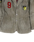 Vintage Quick Beige Corduroy Patch Blazer