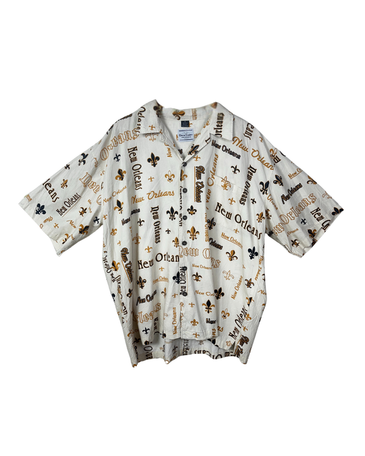 David Carey Letter Print Shirt - 2XL