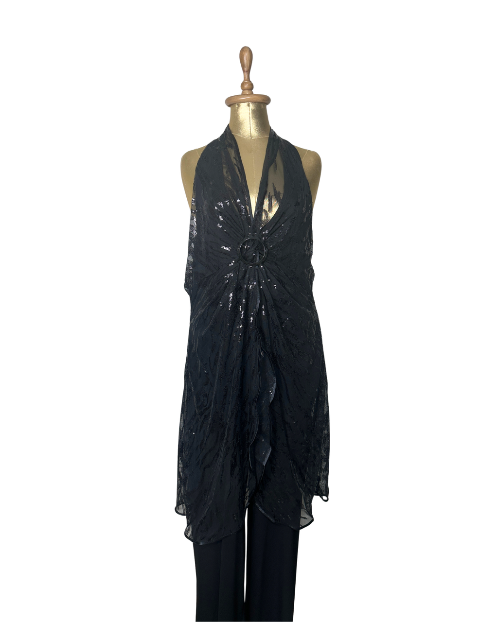 NWT By Juliene Mcdonald Sequin Backless Jumpsuit - Size 18