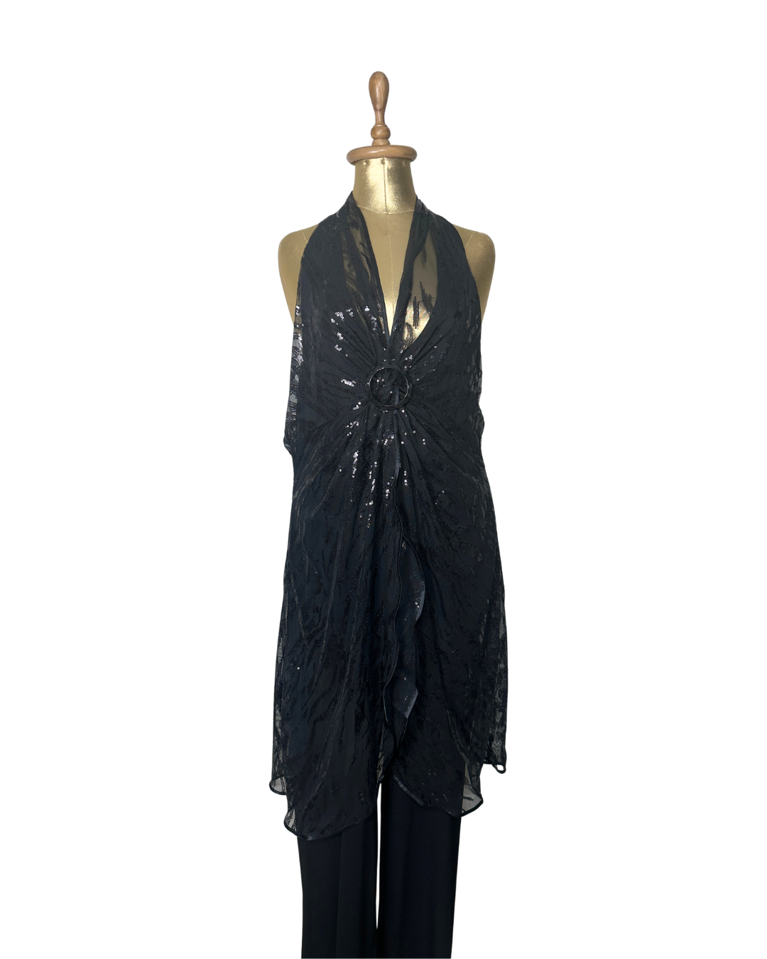 NWT By Juliene Mcdonald Sequin Backless Jumpsuit - Size 18