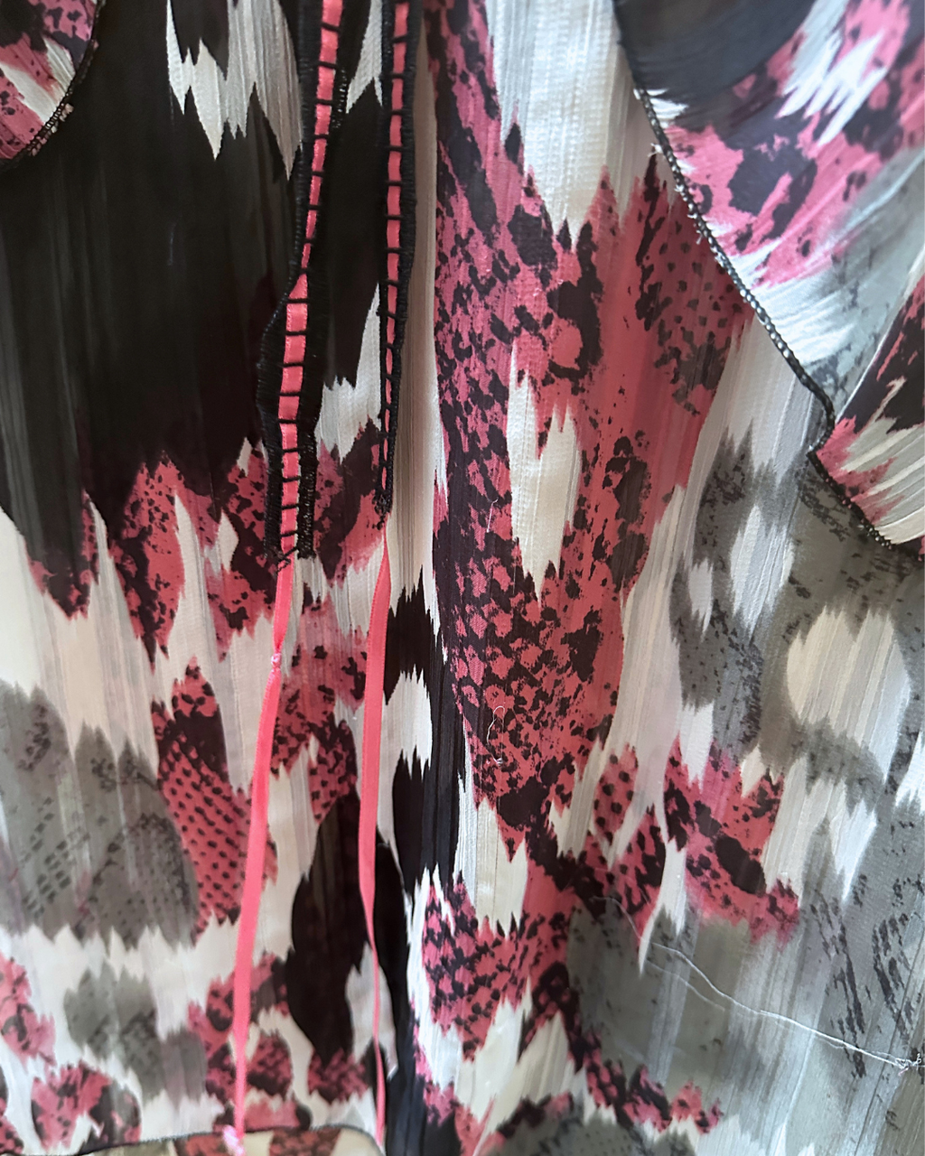 Prando Animal Print Ruffled Blouse