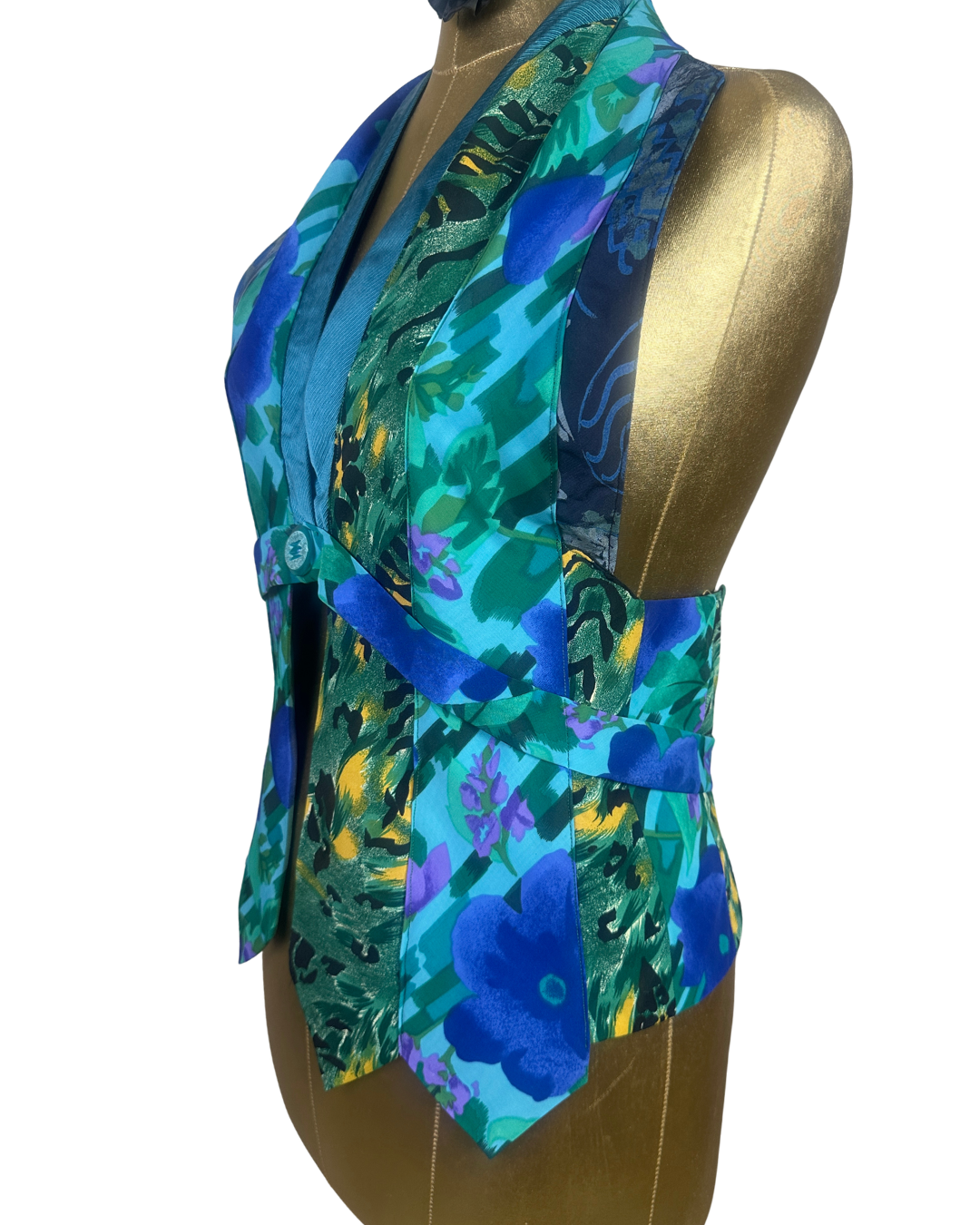 Handmade Upcycled Tie Vest Top & Choker