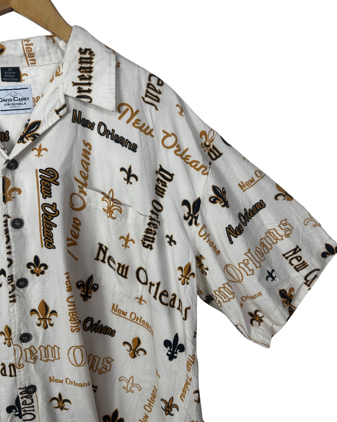 David Carey Letter Print Shirt - 2XL