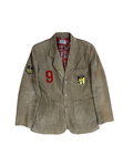 Vintage Quick Beige Corduroy Patch Blazer