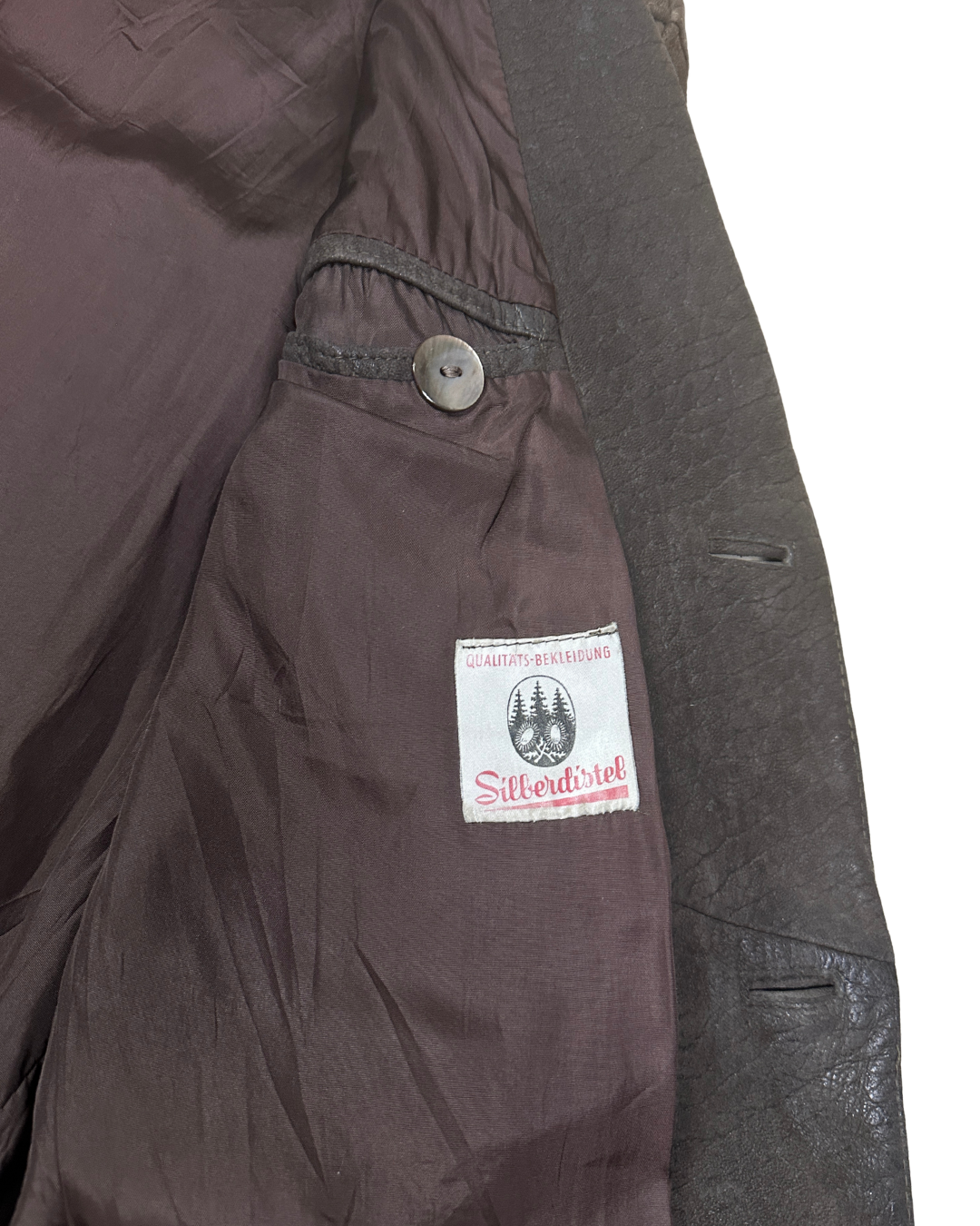 Vintage Silberdistel Genuine Leather Brown Jacket - Large