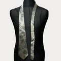 Roberto Scala Silver Floral Necktie 9.5 cm
