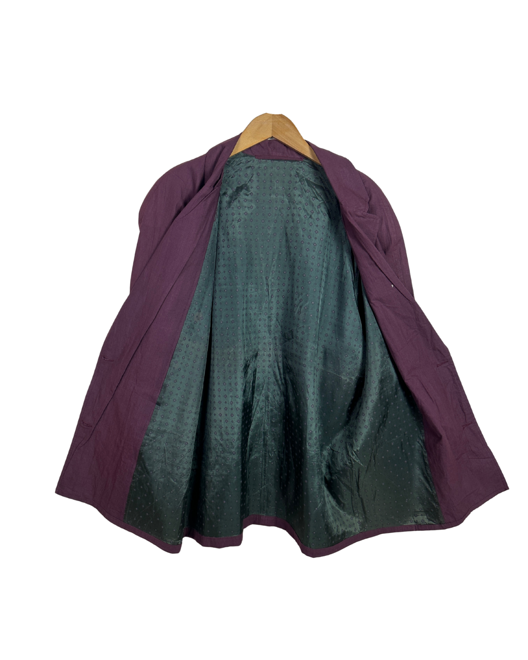 Vintage Double Breasted Patch Pockets Blazer Jacket - Large