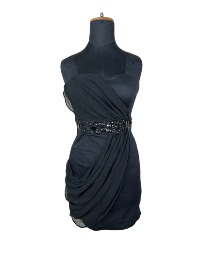TG Strapless Embellished Waist Cocktail Dress