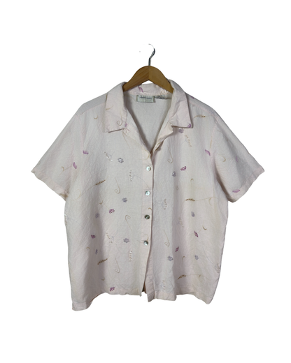 Lemon Grass Linen Blend Shirt XL