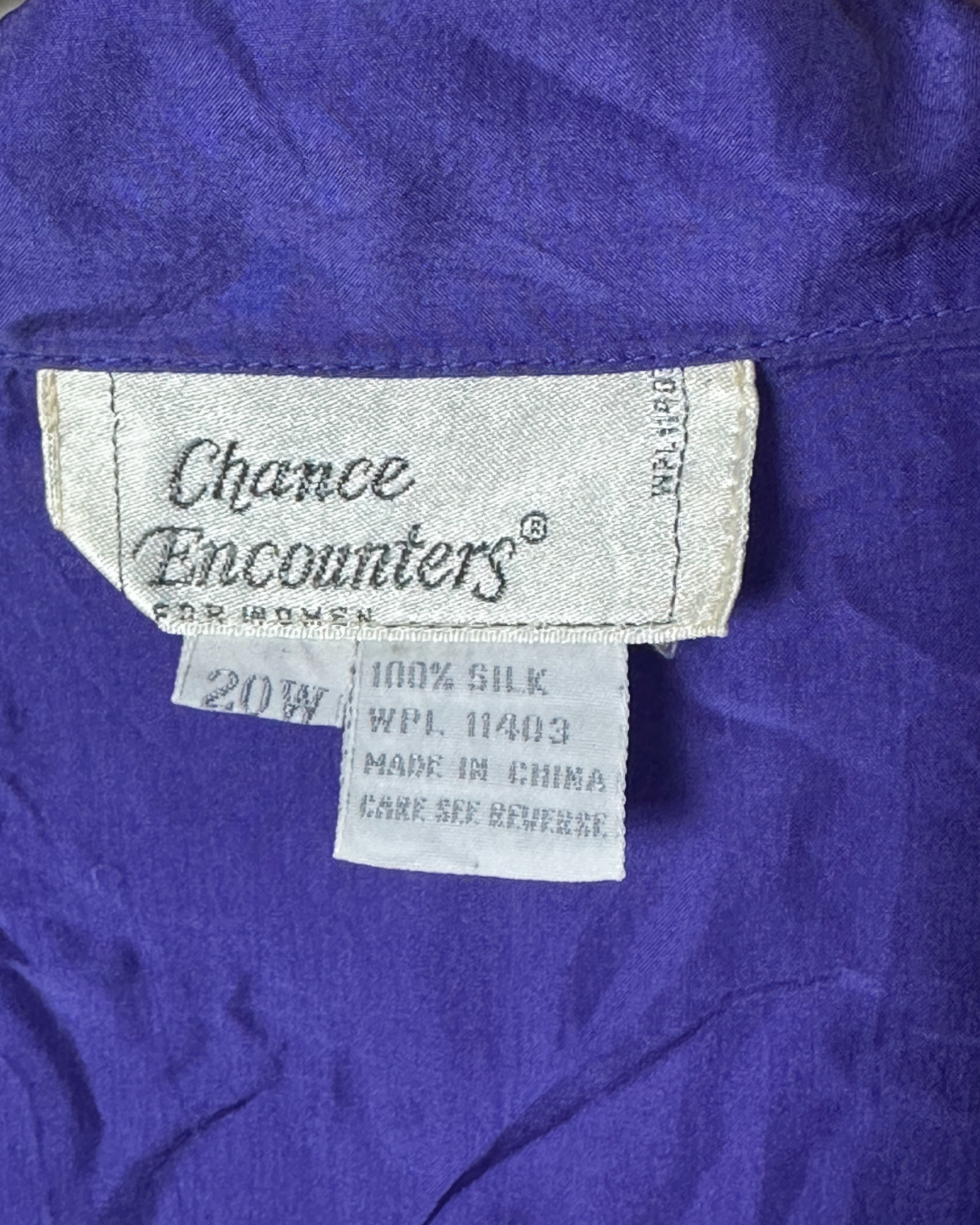Chance Encounters Pure Silk Blouse