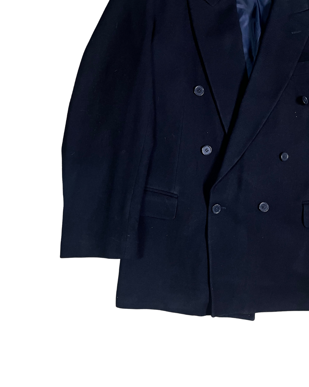 Vintage Navy Double Breasted Blazer - Large