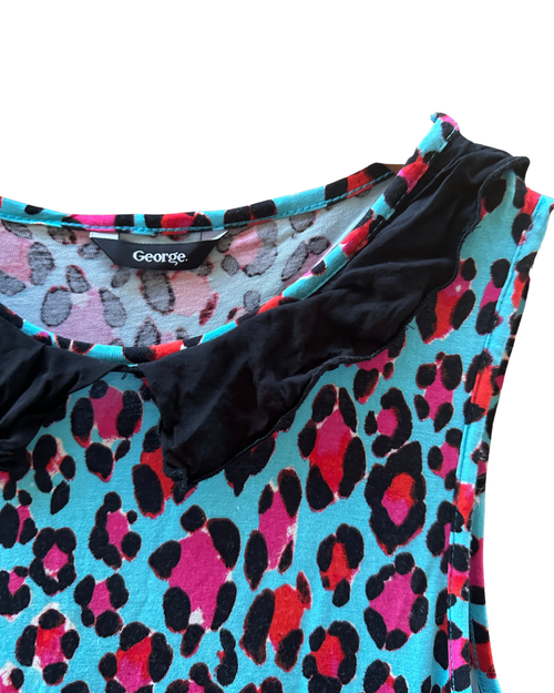 George. Collar DetailingLeopard Tank Top Small