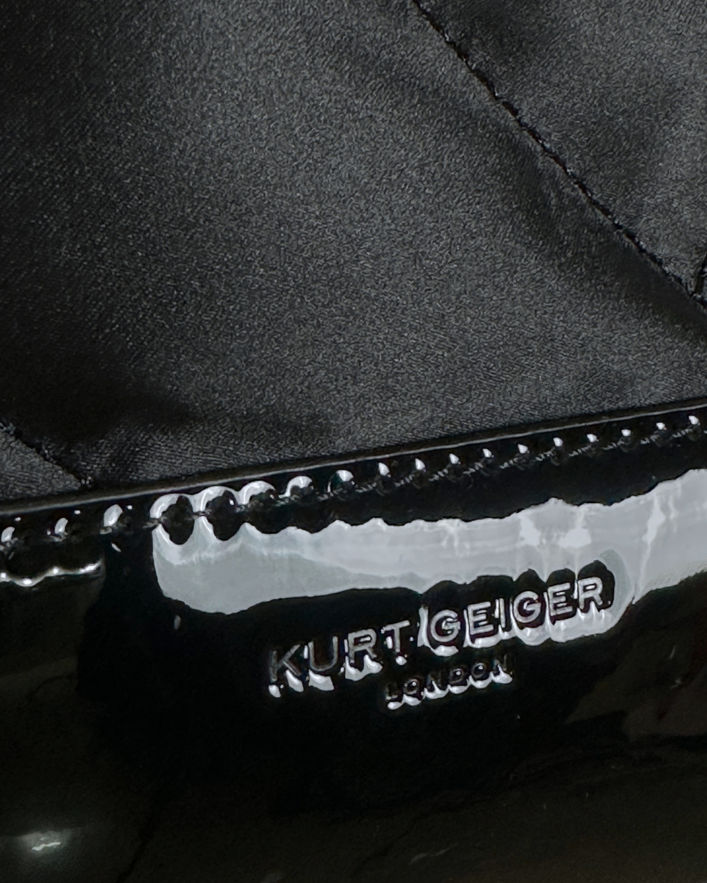 NWT Kurt Geiger Black Nylon & Patent Shopper Tote (With Dust Bag)