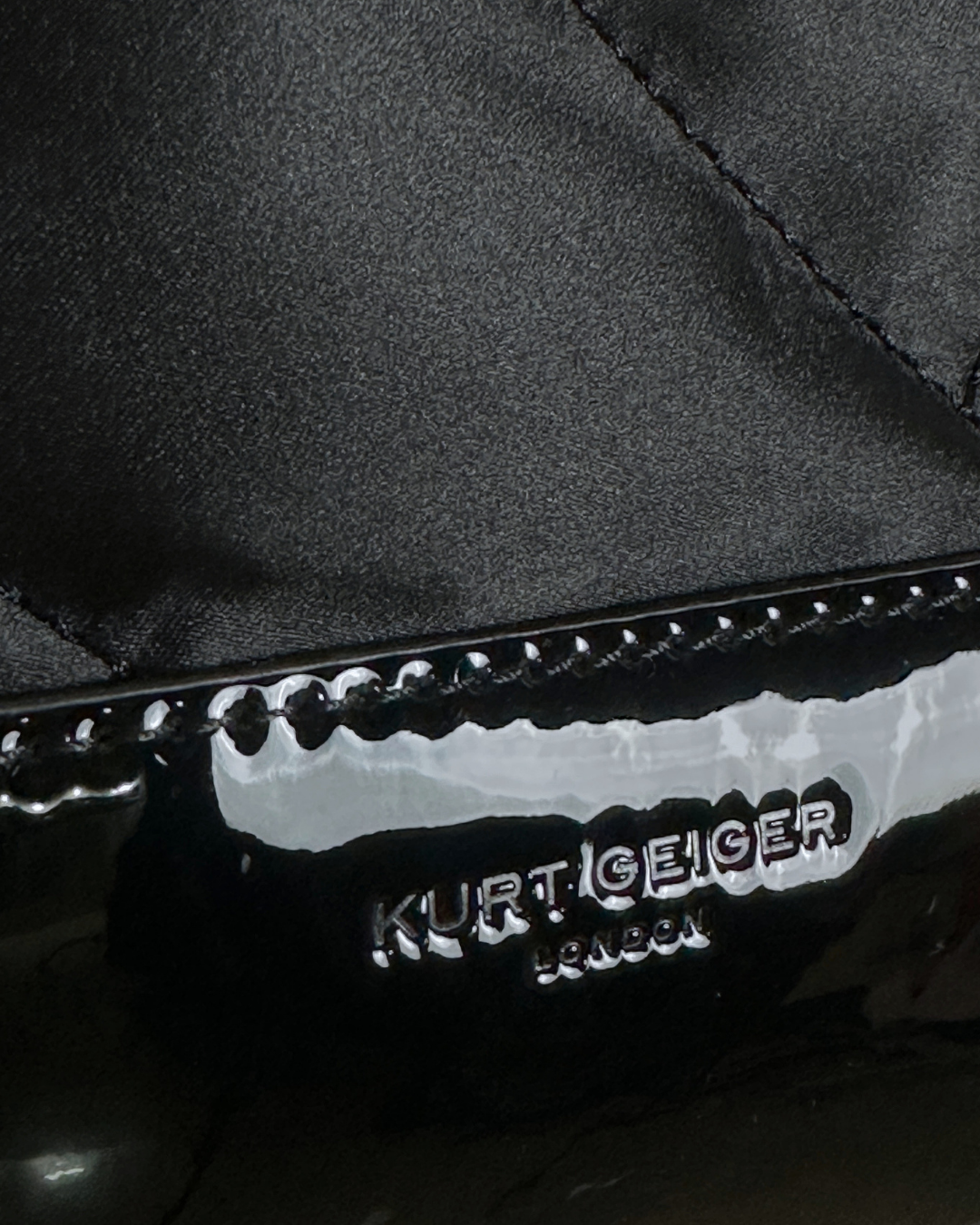 NWT Kurt Geiger Black Nylon & Patent Shopper Tote (With Dust Bag)