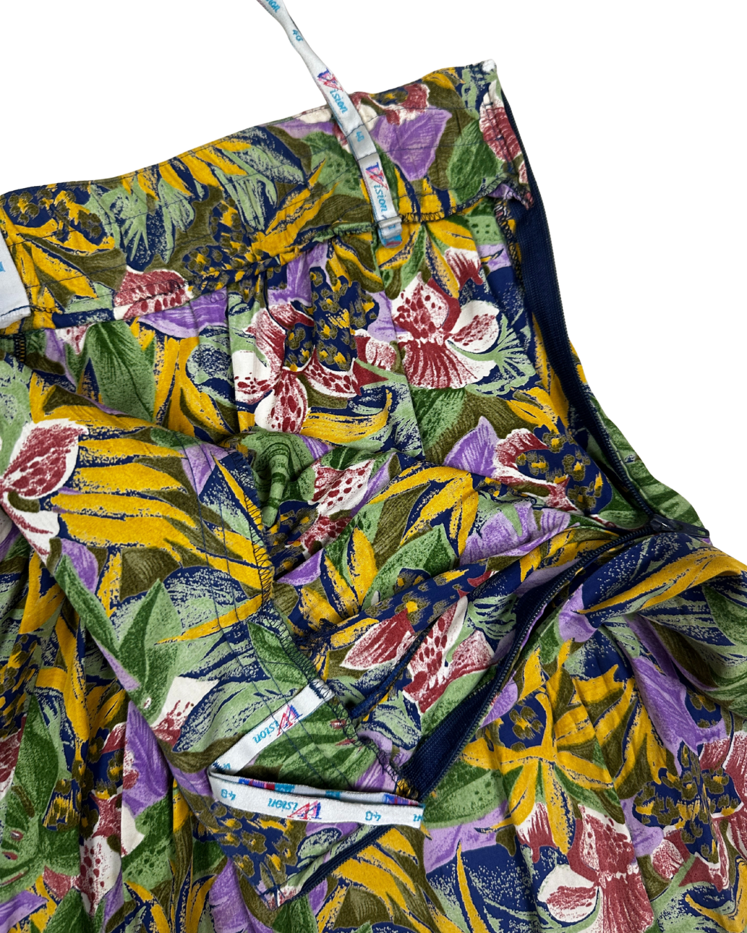 Vintage C&A Tropical Floral Wide-Leg Culottes (L)