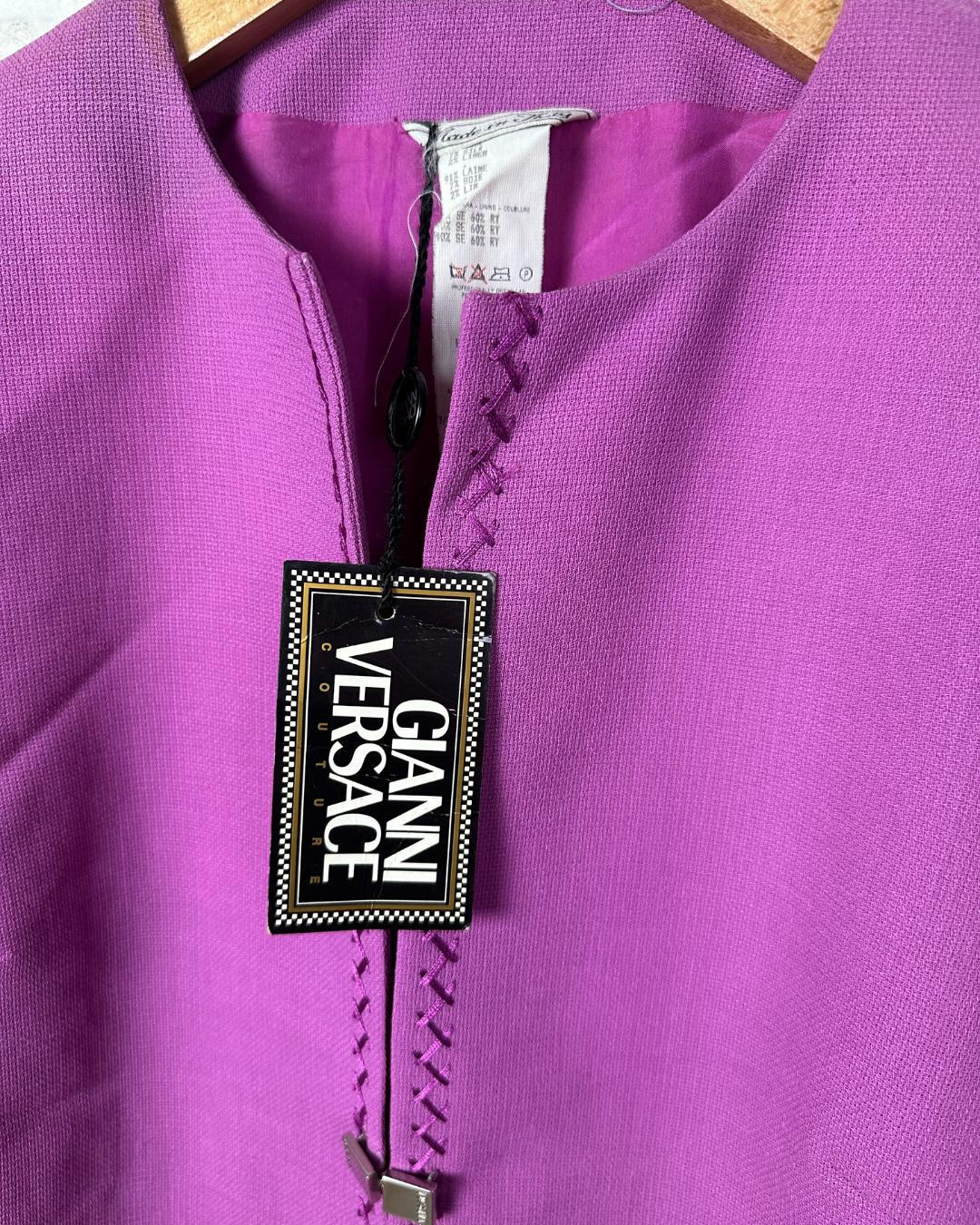 Deadstock Vintage 90s Gianni Versace Co-Ord  Blazer & Skirt Wool Set