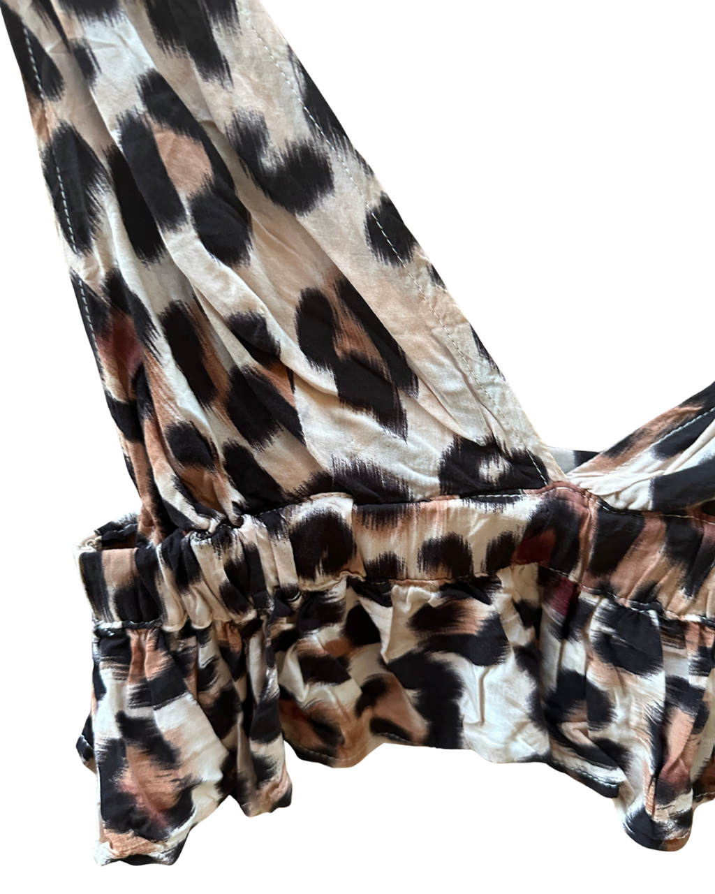 Leopard Ruffled Crop top