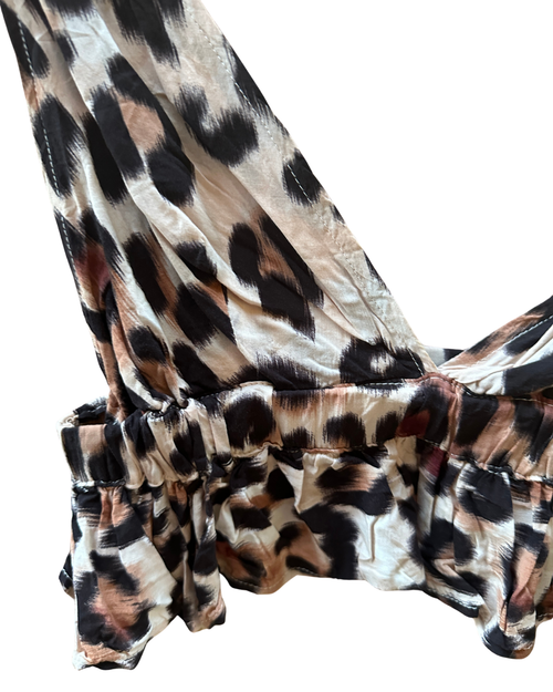 Leopard Ruffled Crop top