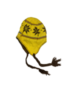 Yellow Cécémel Nordic Snowflake Earflap Beanie
