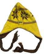 Yellow Cécémel Nordic Snowflake Earflap Beanie