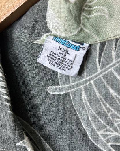 Olive Green Hawaiian Shirt 2XL