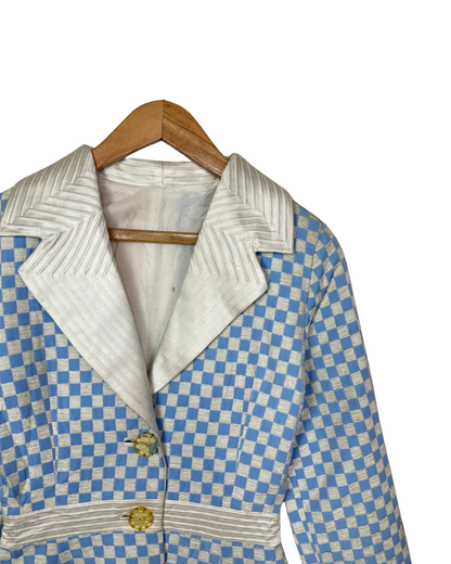 Vintage Checkered Blazer Small