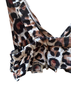 Leopard Ruffled Crop top