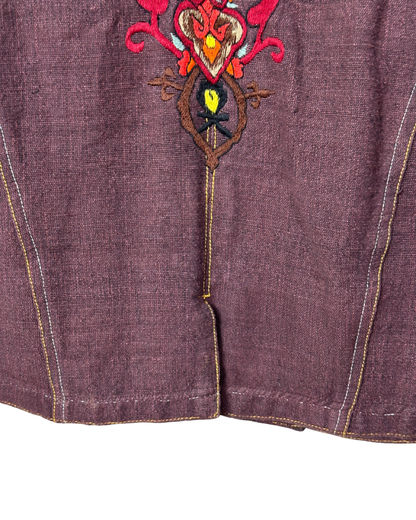 Vintage Embroidered Denim Jacket - Women's Small
