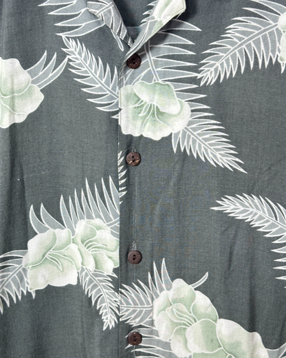 Olive Green Hawaiian Shirt 2XL