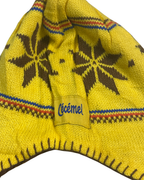 Yellow Cécémel Nordic Snowflake Earflap Beanie