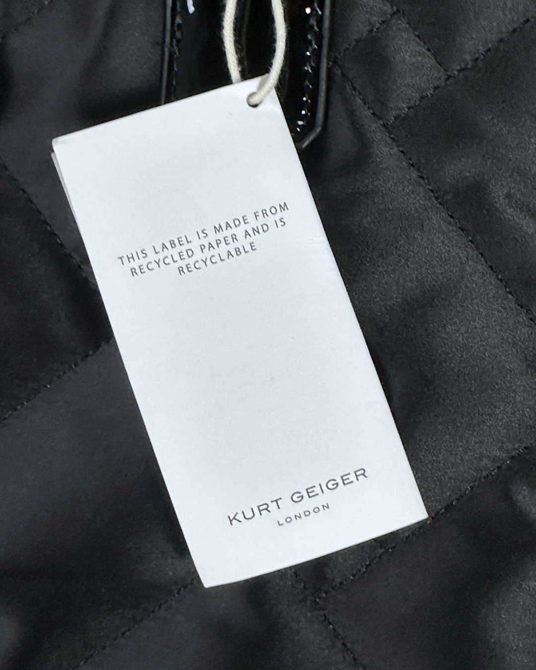 NWT Kurt Geiger Black Nylon & Patent Shopper Tote (With Dust Bag)