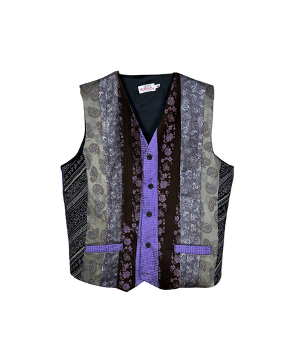 Retied Upcycled Neckties Vest - Large