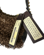 Aolee Teddy Gem Embellished Genuine Leather Bag